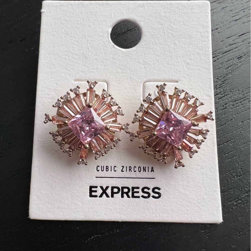 Express Radiant Pink Earrings - Picture 2 of 5